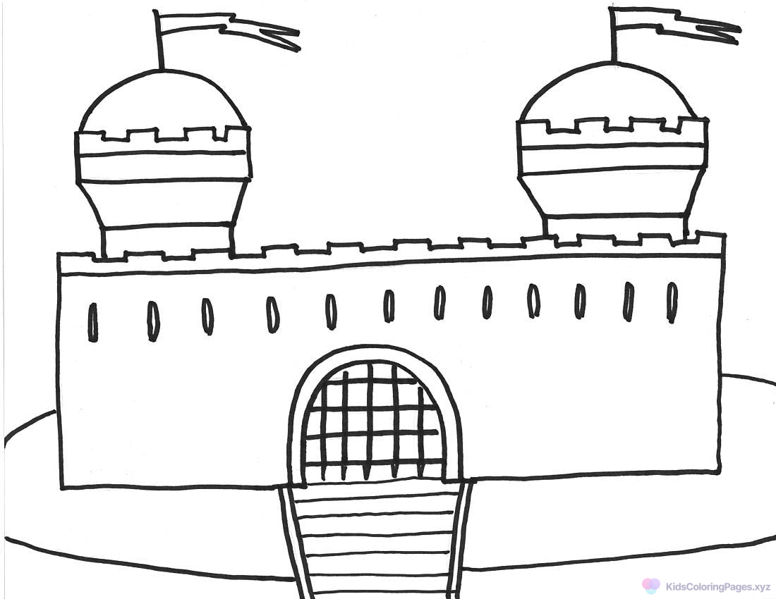 Epic Castle coloring page for printing