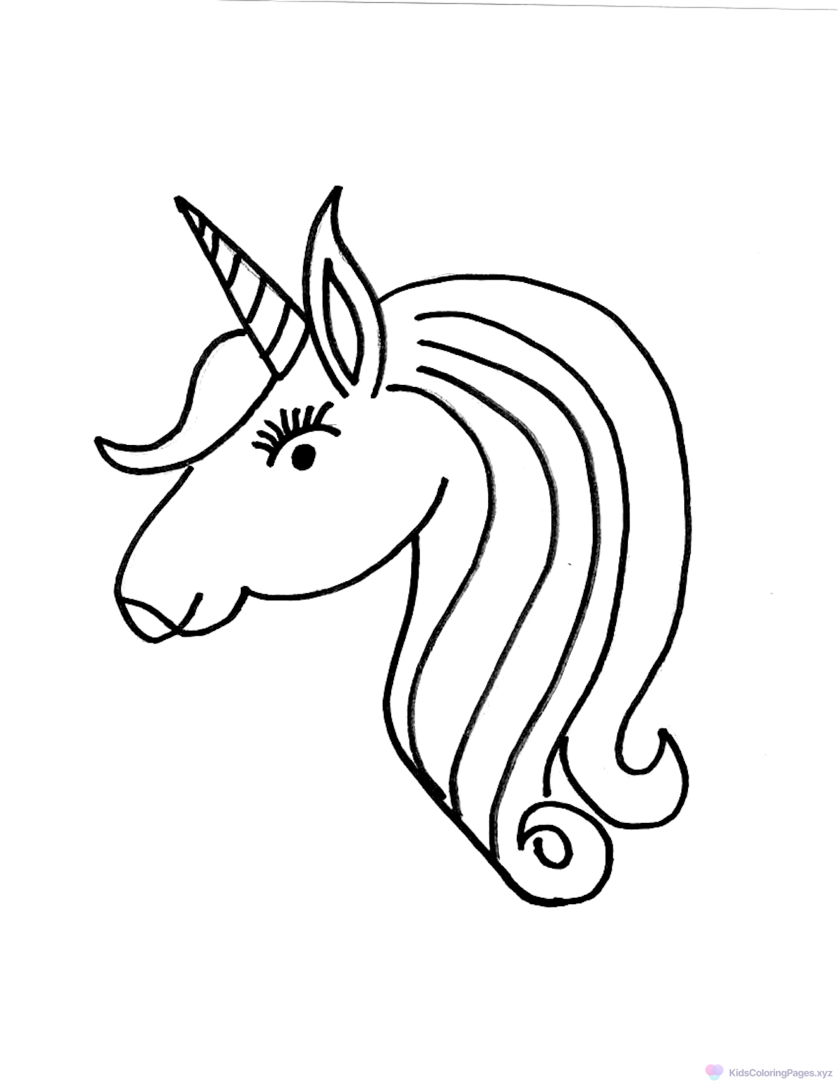 Sparkling Unicorn coloring page for printing