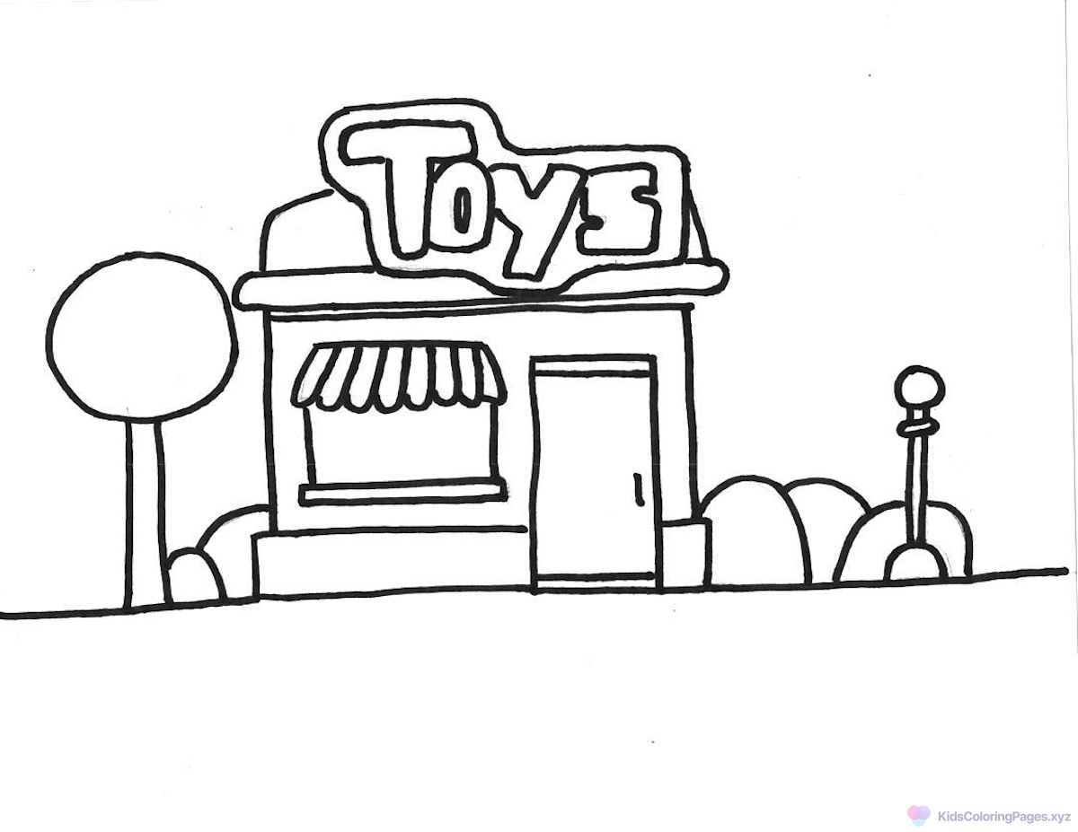 Toy Shop coloring page for printing